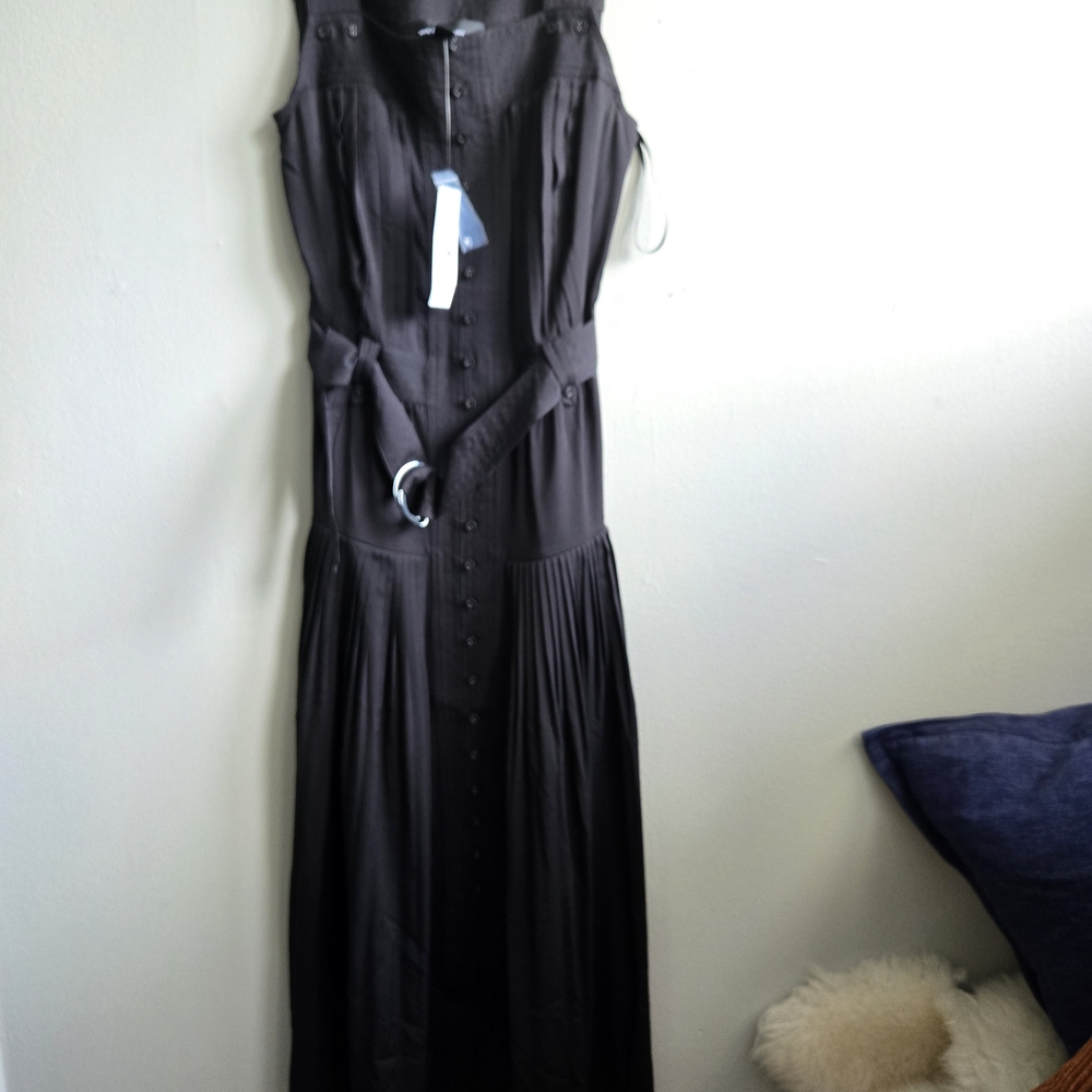 White House Black Market Black Midi Dress - Picture 2 of 4